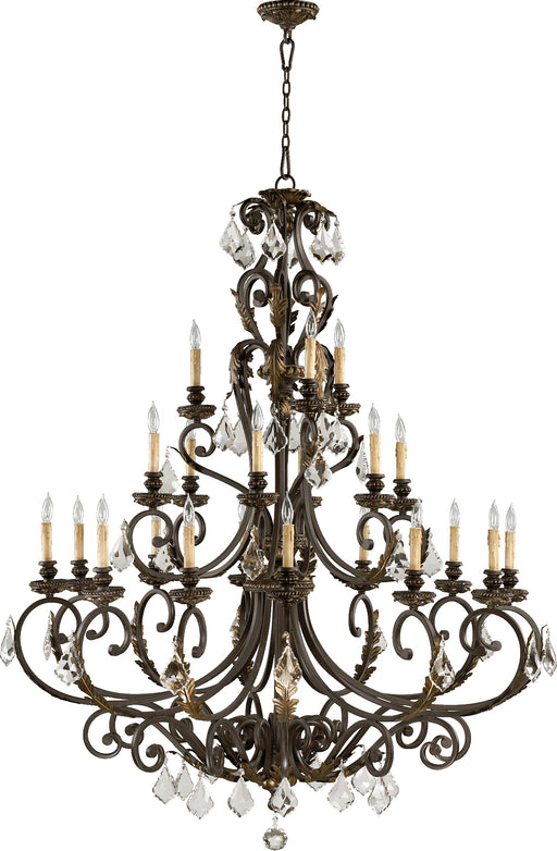 Quorum Home Quorum - 6157-21-44 - 21 Light Chandelier - Toasted Sienna With Mystic Silver