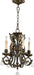 Quorum Home Quorum - 6157-4-44 - Four Light Chandelier - Toasted Sienna With Mystic Silver