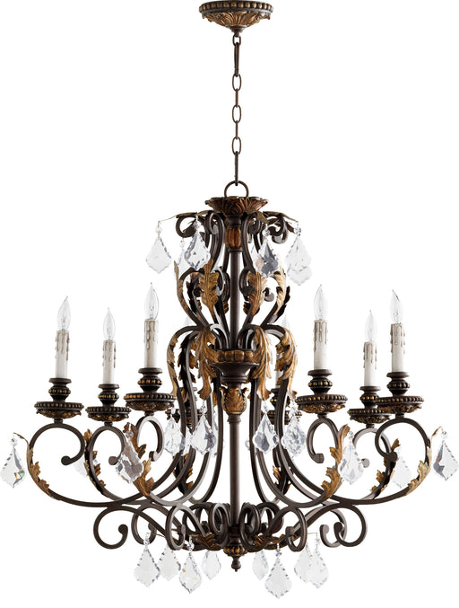 Quorum Home Quorum - 6157-8-44 - Eight Light Chandelier - Toasted Sienna With Mystic Silver