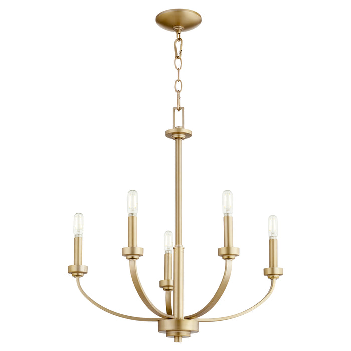 Quorum Home Quorum - 6160-5-80 - Five Light Chandelier - Aged Brass