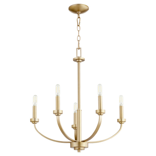 Quorum Home Quorum - 6160-5-80 - Five Light Chandelier - Aged Brass