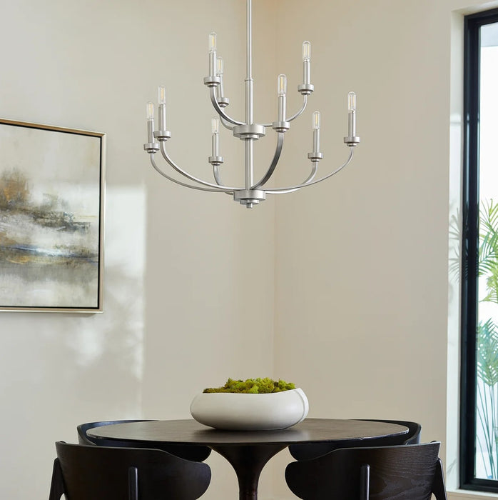 Quorum Home Quorum - 6160-9-64 - Nine Light Chandelier - Classic Nickel