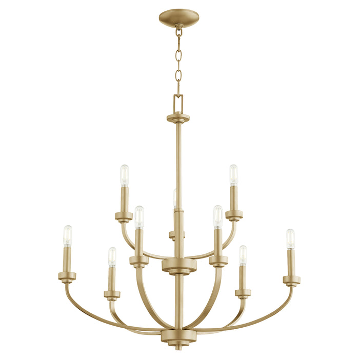 Quorum Home Quorum - 6160-9-80 - Nine Light Chandelier - Aged Brass