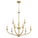 Quorum Home Quorum - 6160-9-80 - Nine Light Chandelier - Aged Brass