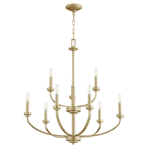 Quorum Home Quorum - 6160-9-80 - Nine Light Chandelier - Aged Brass