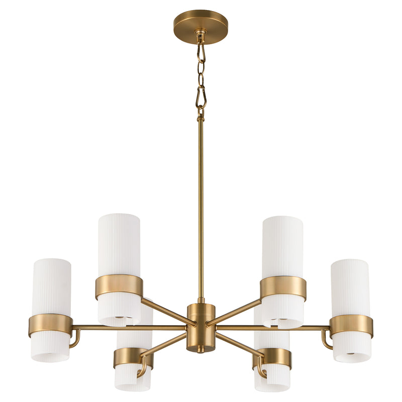 SOJOURN 6 Light Chandelier - Brushed Brass