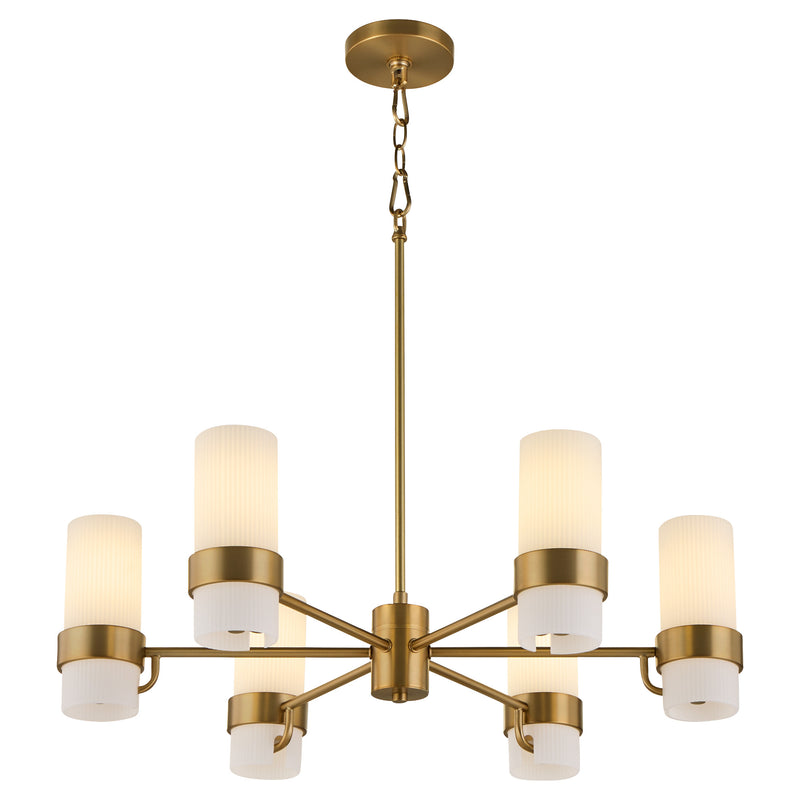 SOJOURN 6 Light Chandelier - Brushed Brass