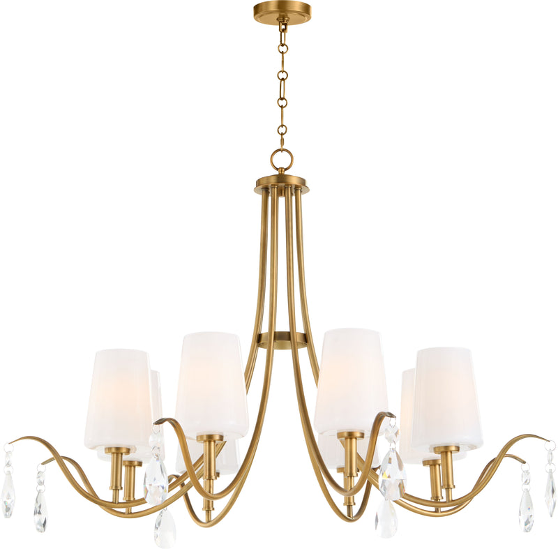 POTOSI 8 Light Chandelier - Brushed Brass