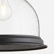 Quorum Home Quorum - 6193-12-69 - One Light Pendant - Textured Black w/ Clear/Seeded