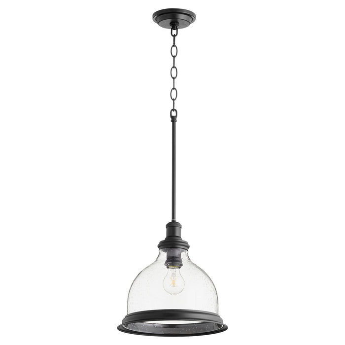 Quorum Home Quorum - 6193-12-69 - One Light Pendant - Textured Black w/ Clear/Seeded
