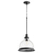 Quorum Home Quorum - 6193-12-69 - One Light Pendant - Textured Black w/ Clear/Seeded