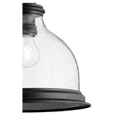 Quorum Home Quorum - 6193-12-69 - One Light Pendant - Textured Black w/ Clear/Seeded
