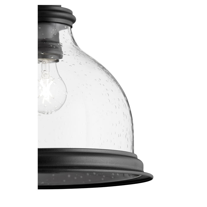 Quorum Home Quorum - 6193-12-69 - One Light Pendant - Textured Black w/ Clear/Seeded