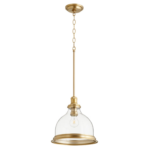 Quorum Home Quorum - 6193-12-80 - One Light Pendant - Aged Brass w/ Clear