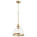 Quorum Home Quorum - 6193-12-80 - One Light Pendant - Aged Brass w/ Clear