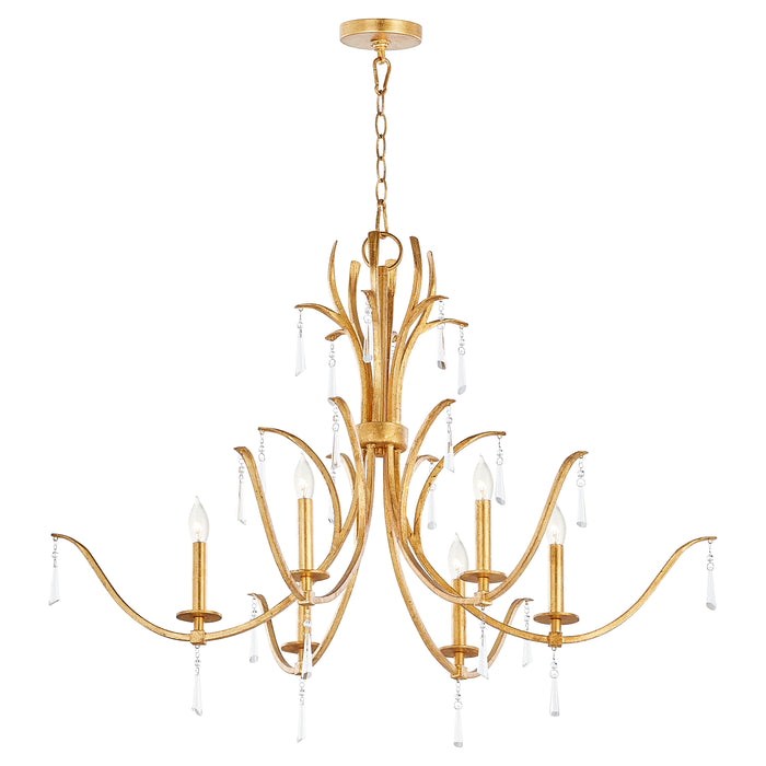 Quorum Home Quorum - 620-6-74 - Six Light Chandelier - Gold Leaf