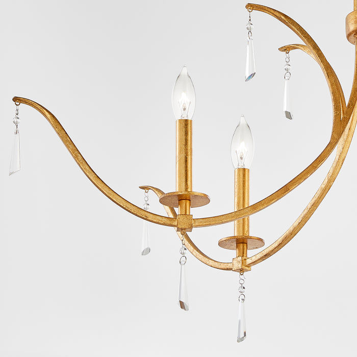 Quorum Home Quorum - 620-6-74 - Six Light Chandelier - Gold Leaf
