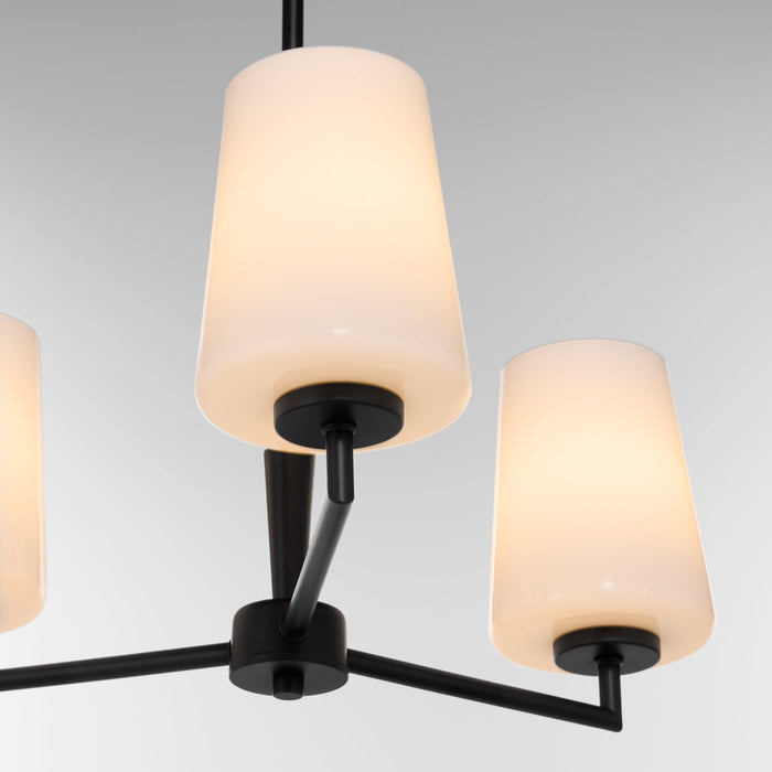 Goodwin 3 Light Chandelier W/ Opal - Matte Black