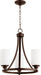 Quorum Home Quorum - 6207-3-86 - Three Light Chandelier - Oiled Bronze