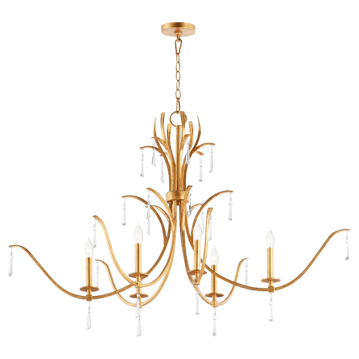 Quorum Home Quorum - 621-6-74 - Six Light Chandelier - Gold Leaf
