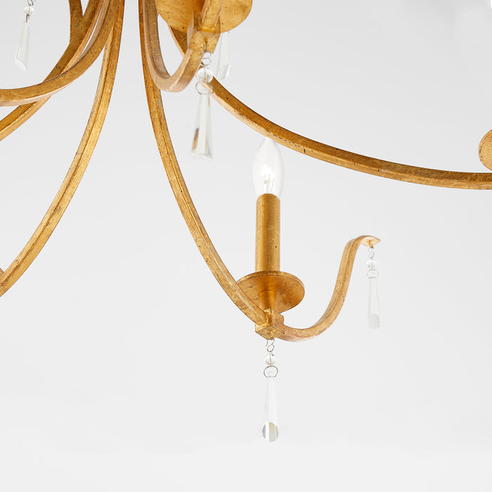 Quorum Home Quorum - 621-6-74 - Six Light Chandelier - Gold Leaf