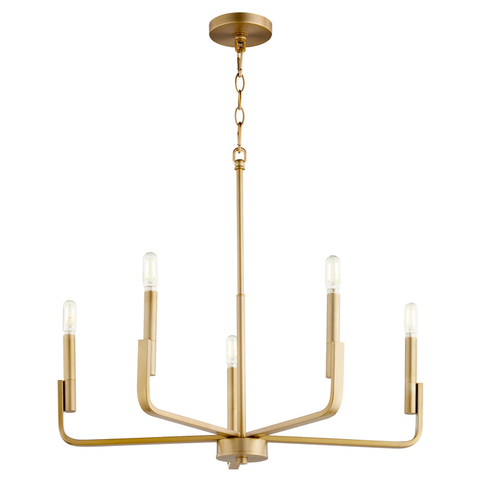 Quorum Home Quorum - 6210-5-80 - Six Light Chandelier - Aged Brass