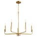 Quorum Home Quorum - 6210-5-80 - Six Light Chandelier - Aged Brass