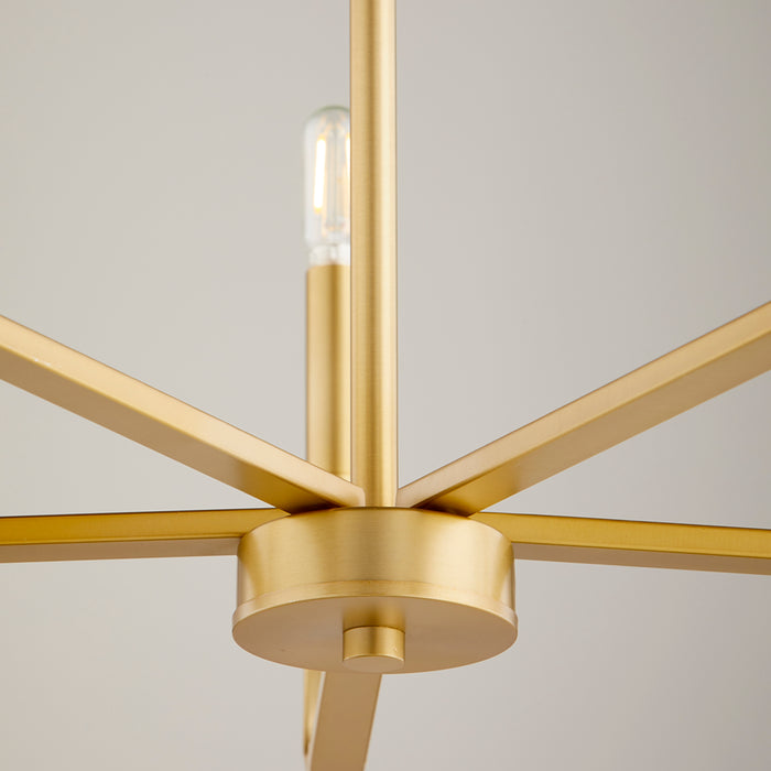 Quorum Home Quorum - 6210-5-80 - Six Light Chandelier - Aged Brass