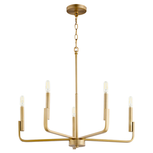 Quorum Home Quorum - 6210-5-80 - Six Light Chandelier - Aged Brass