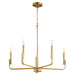 Quorum Home Quorum - 6210-5-80 - Six Light Chandelier - Aged Brass