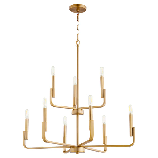 Quorum Home Quorum - 6210-9-80 - Nine Light Chandelier - Aged Brass