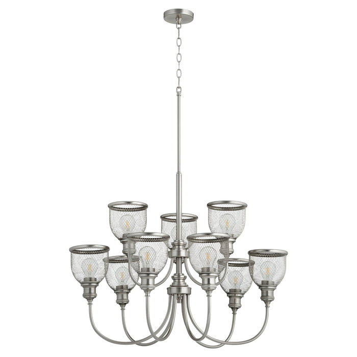 Omni 9 Light Chandelier - Satin Nickel