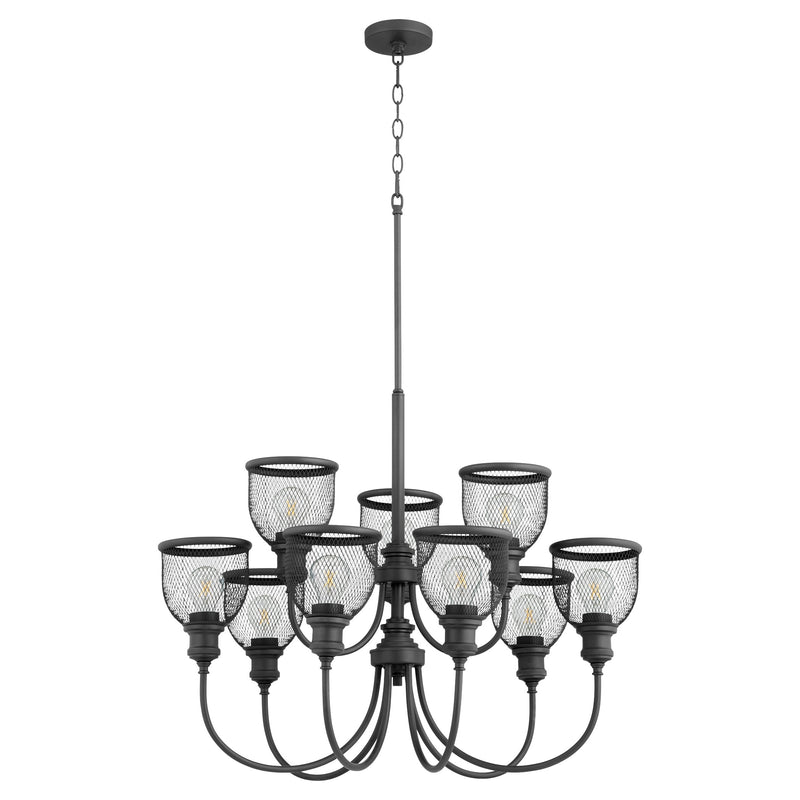 Omni 9 Light Chandelier - Textured Black