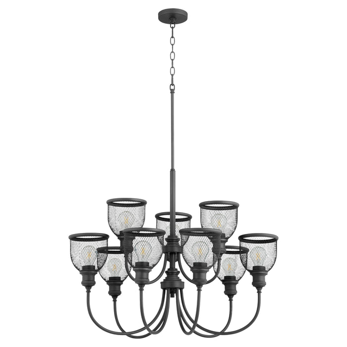 Omni 9 Light Chandelier - Textured Black