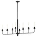 Quorum Home Quorum - 622-8-59 - Eight Light Linear Chandelier - Matte Black