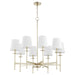 Quorum Home Quorum - 624-8-60 - Eight Light Chandelier - Aged Silver Leaf