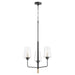Quorum Home Quorum - 625-3-6980 - Three Light Chandelier - Textured Black w/ Aged Brass
