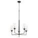 Quorum Home Quorum - 625-5-6980 - Five Light Chandelier - Textured Black w/ Aged Brass