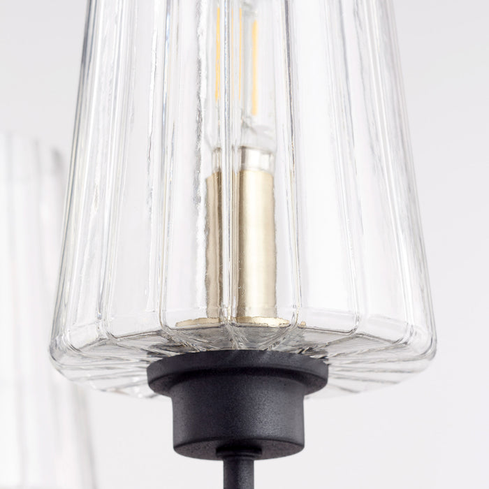 Quorum Home Quorum - 625-5-6980 - Five Light Chandelier - Textured Black w/ Aged Brass