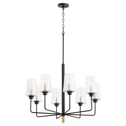 Quorum Home Quorum - 625-8-6980 - Eight Light Chandelier - Textured Black w/ Aged Brass