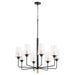 Quorum Home Quorum - 625-8-6980 - Eight Light Chandelier - Textured Black w/ Aged Brass
