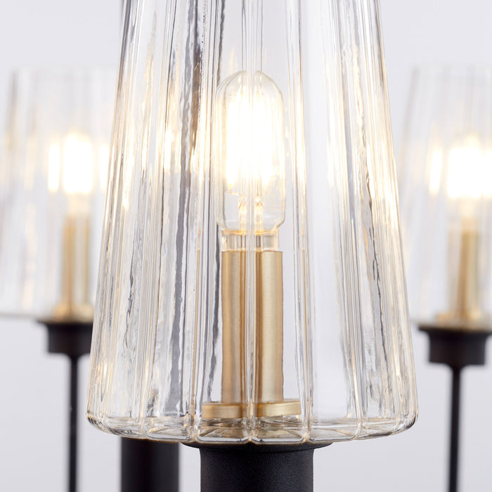 Quorum Home Quorum - 625-8-6980 - Eight Light Chandelier - Textured Black w/ Aged Brass
