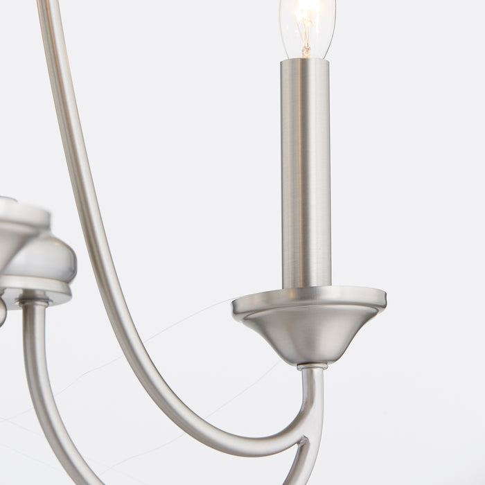 Quorum Home Quorum - 6250-3-65 - Three Light Chandelier - Satin Nickel