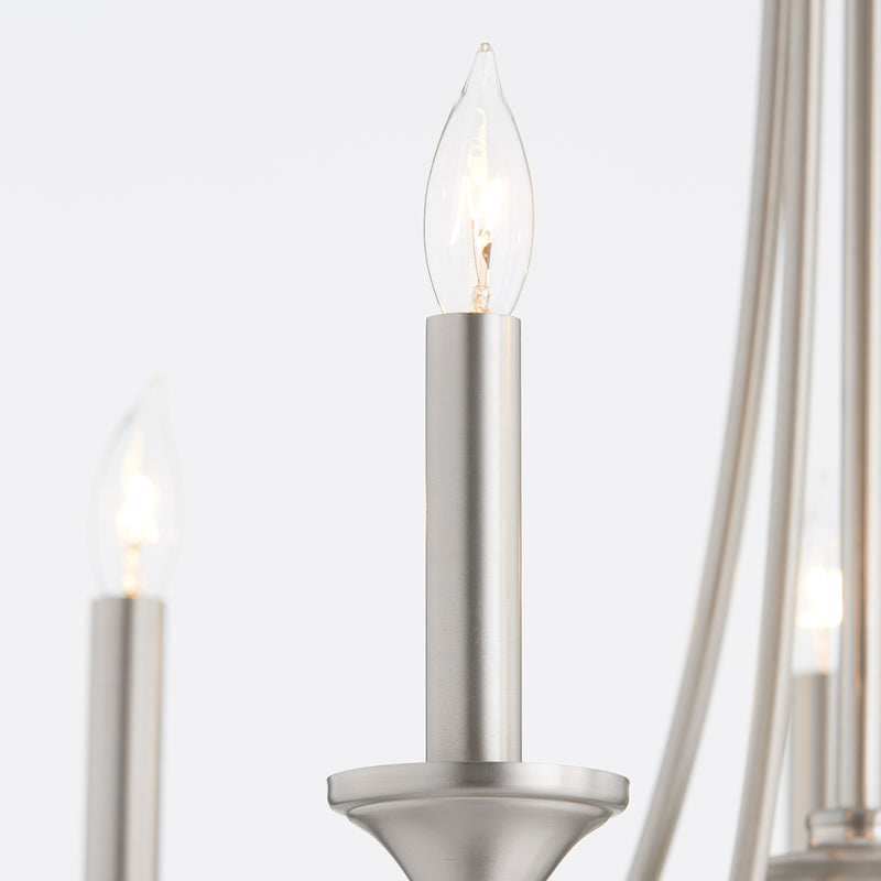 Quorum Home Quorum - 6250-5-65 - Five Light Chandelier - Satin Nickel