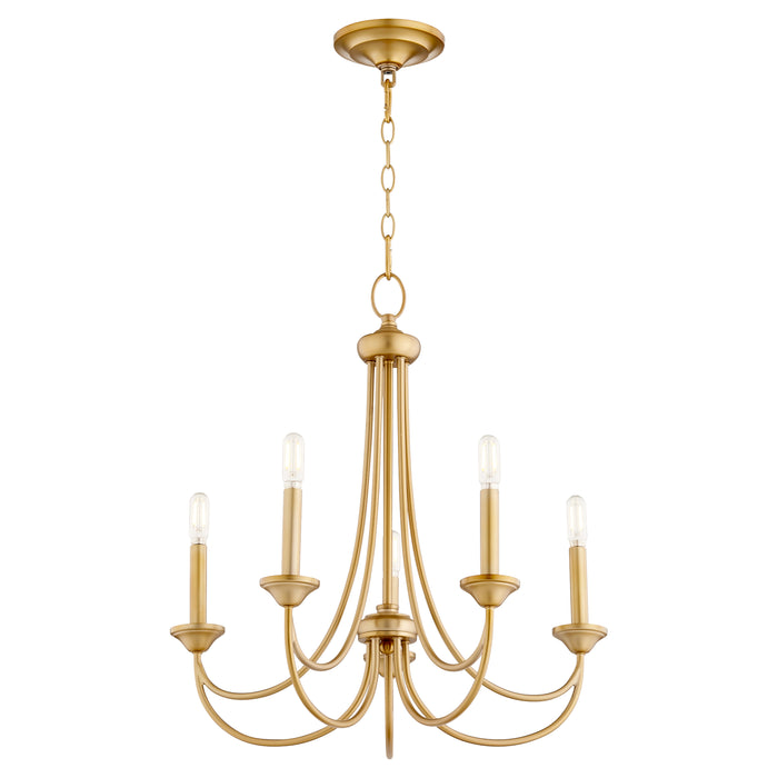 Quorum Home Quorum - 6250-5-80 - Five Light Chandelier - Aged Brass