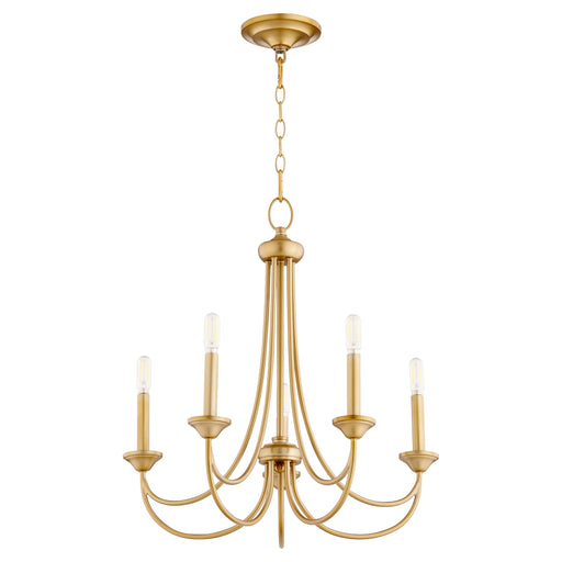 Quorum Home Quorum - 6250-5-80 - Five Light Chandelier - Aged Brass