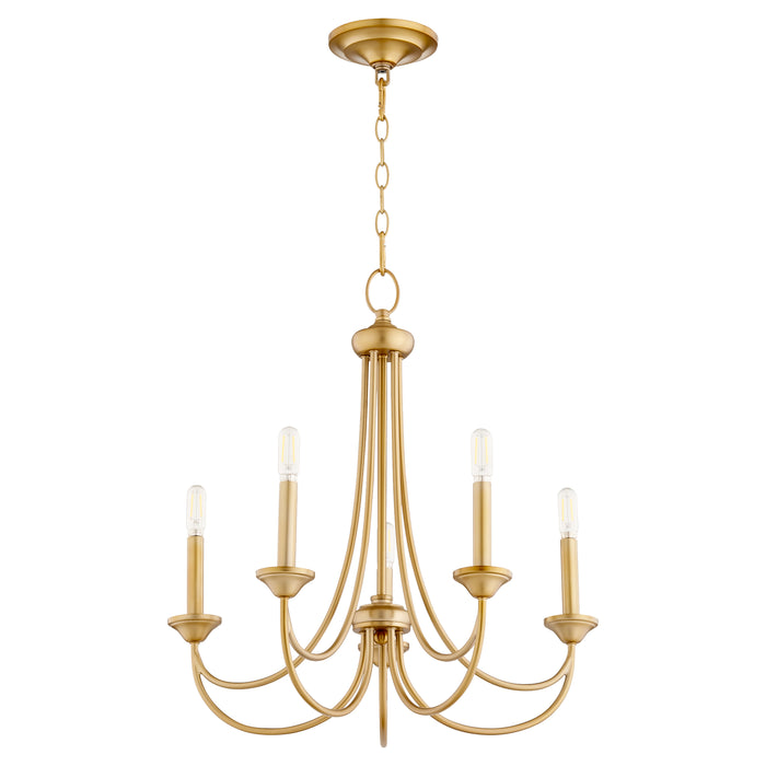 Quorum Home Quorum - 6250-5-80 - Five Light Chandelier - Aged Brass