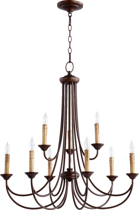 Quorum Home Quorum - 6250-9-86 - Nine Light Chandelier - Oiled Bronze