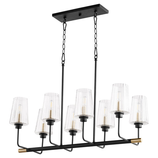 Quorum Home Quorum - 626-8-6980 - Eight Light Chandelier - Textured Black w/ Aged Brass