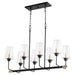 Quorum Home Quorum - 626-8-6980 - Eight Light Chandelier - Textured Black w/ Aged Brass